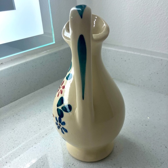Vintage Floral Design Purinton Slipware Pottery Pitcher - Picture 5 of 6